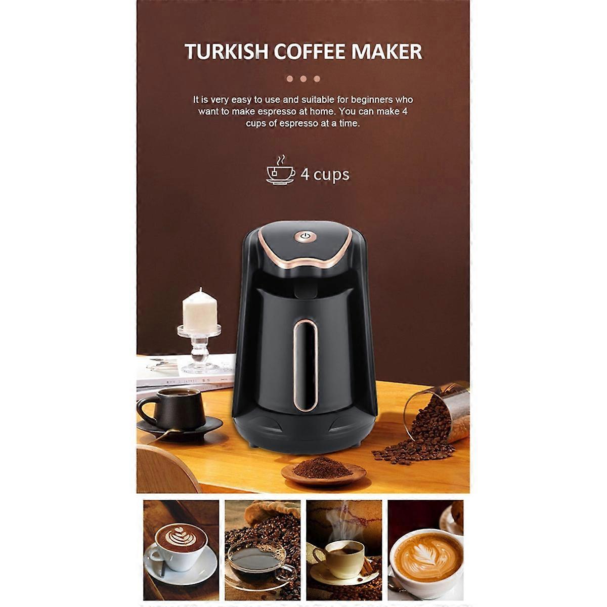Cafetiera electrica 600W, capacitate ajustabila 1-4 cani, neagra