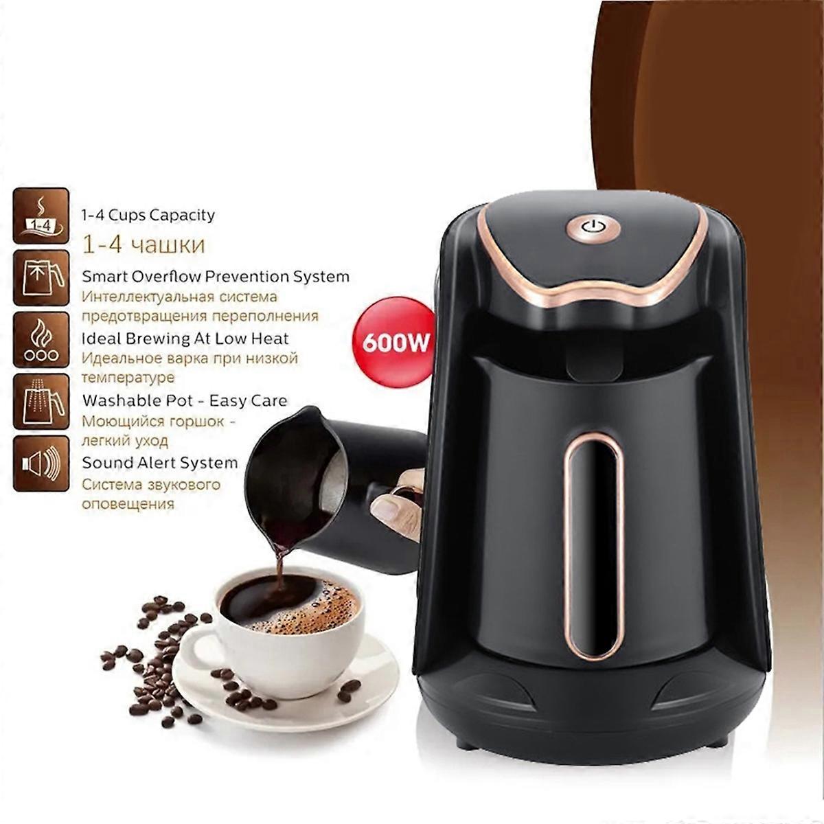 Cafetiera electrica 600W, capacitate ajustabila 1-4 cani, neagra