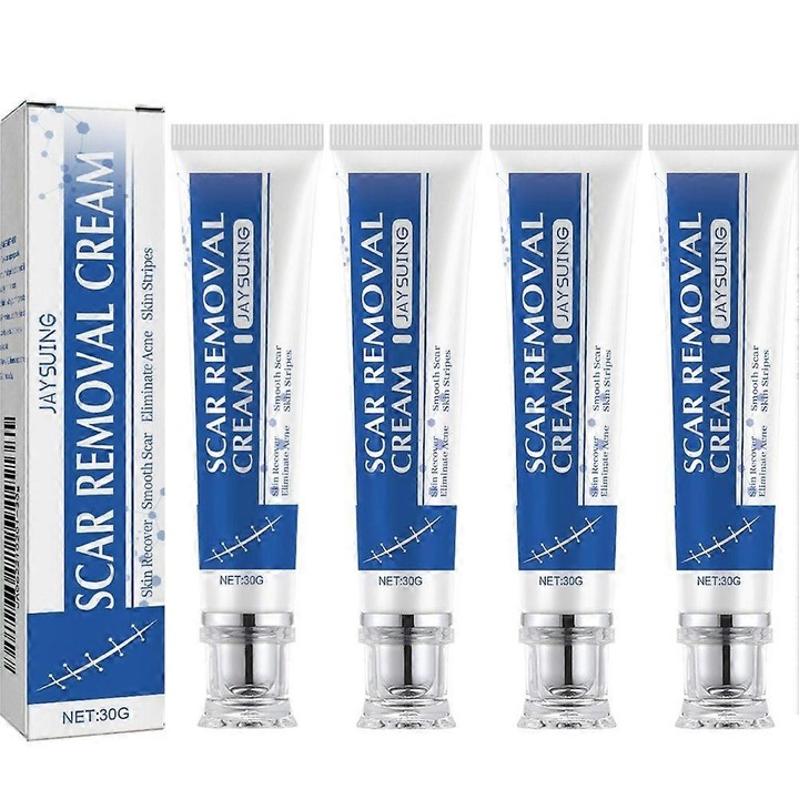 Крем за премахване на белези, JAYSUING, комплект от 4 броя, ефикасен, недразнещ, за лице