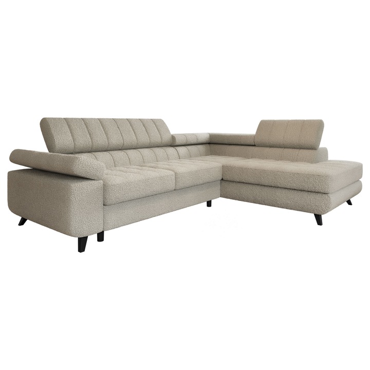 Coltar rabatabil Elsie Premium Dreapta, MIRJAN 24, masline, 203x264x91 cm