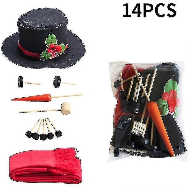 Set de imbracaminte pentru om de zapada, jucarii interactive copii, material din tesatura non-woven, 1 kit