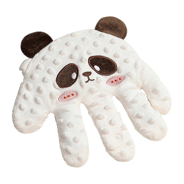 Perna de linistire electrica pentru bebelusi, design palma, multicolor, 26x24x3cm, set cu telecomanda si cablu de incarcare