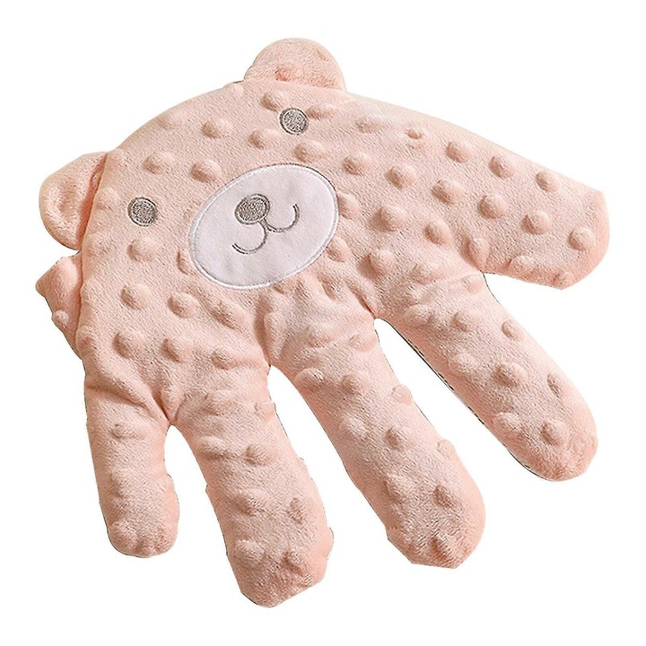 Perna de linistire electrica pentru bebelusi, design palma, 26x24x3cm, set cu telecomanda si cablu de incarcare