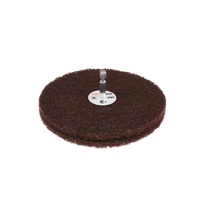 Perie circulara, din spuma, Dexter, pentru masina de gaurit, granulatie G80, 127 mm