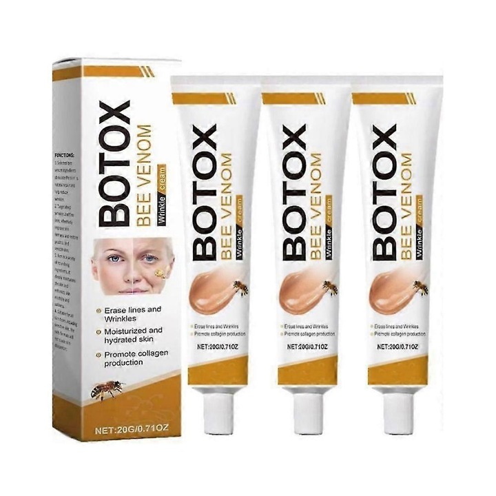 Méhméreg arckrém, 3 darabos szett, ránctalanító, feszesítő, mélyhidratáló