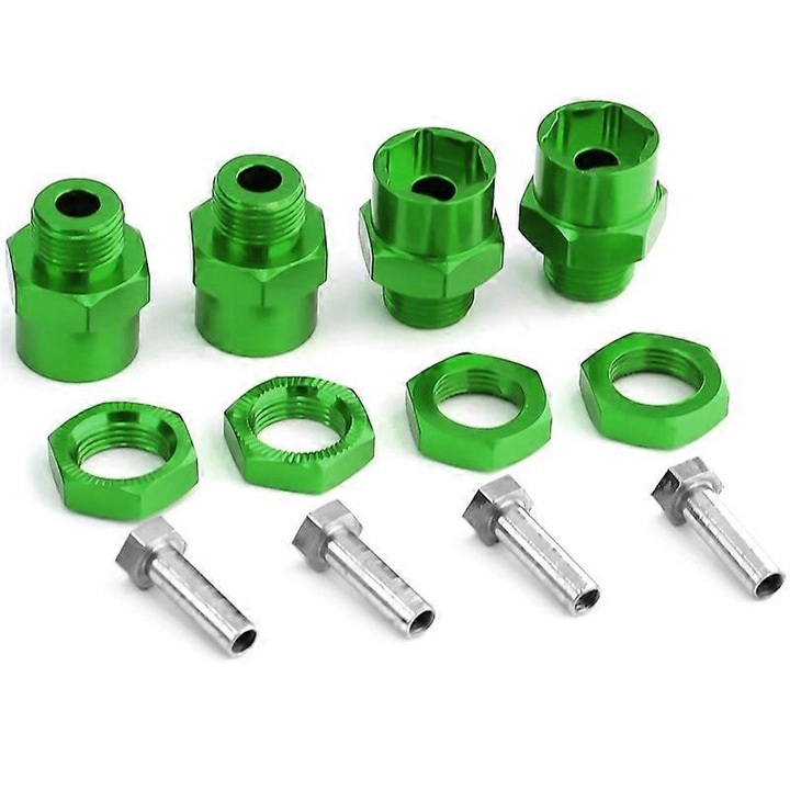 Комплект от 4 части за 1/10 RC количка, зелен, метал