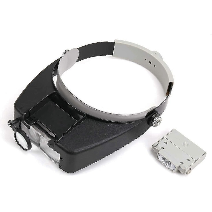 Lupe cu banda pentru cap, 1.5x, 3x, 8.5x, 10x, cu LED, ajustabil, pentru inspectie detaliata