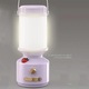 Veioza LED tripolara, roz, 74x78x220mm, cu curea din silicon, utilizare 3-8 ore
