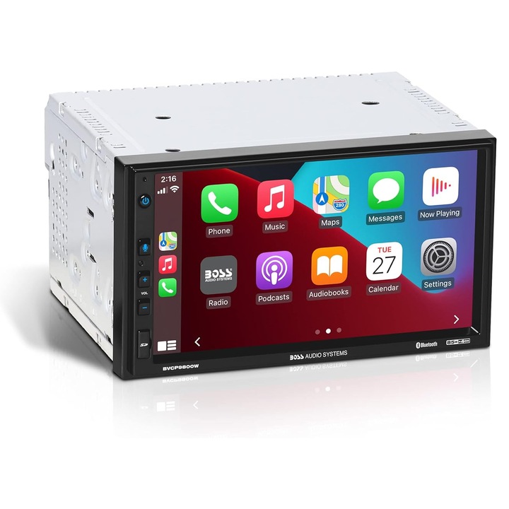 Sisteme multimedia si navigatie auto, Sisteme audio BOSS, BVCP9800W, Sistem stereo auto de 7", Apple CarPlay si Android Auto wireless, Bluetooth, Radio AM/FM, Fara player CD/DVD, Sistem dublu DIN