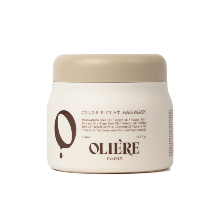 Masca hranitoare pentru par vopsit Oliere Paris Color E'Clat, 500 ml