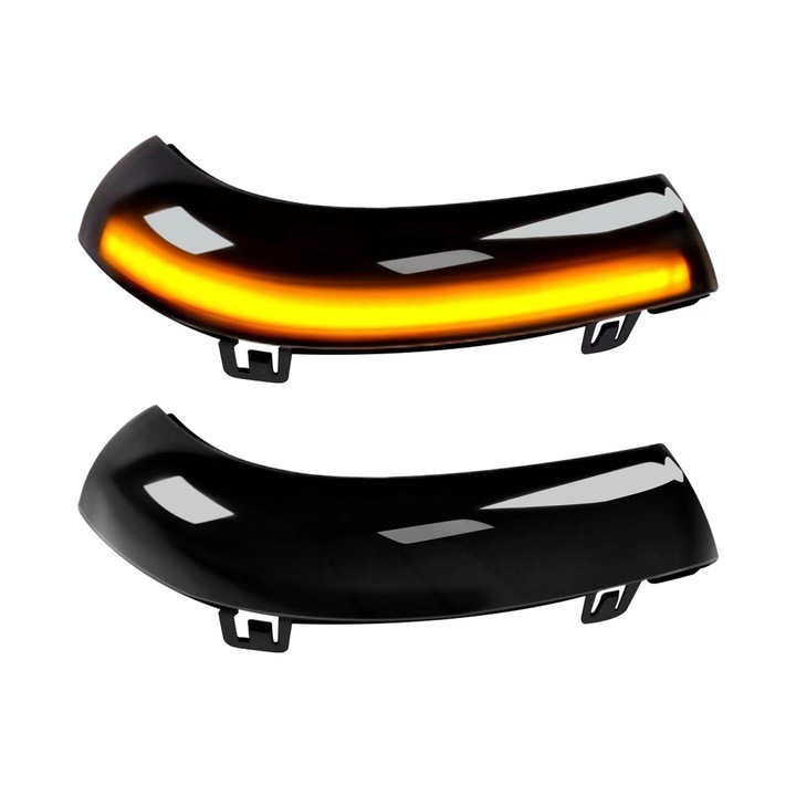 Комплект Динамични Мигачи за Странично Огледало, 2 бр., съвместим с VW Golf 5, EOS, GTI, Jetta MK5, Passat, водоустойчив, Лесен монтаж, YQLAFT, черен