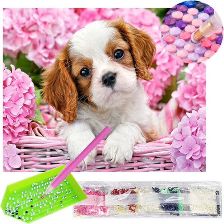 Broderie cu diamante Artnico – Catel, 30x40 cm