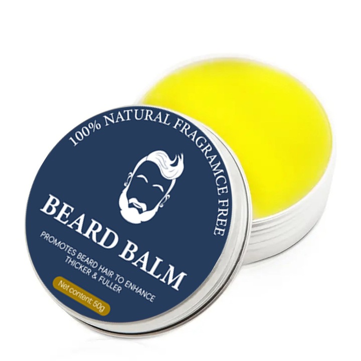 Balsam de barba natural cu ceara, parfum de vanilie, hidrateaza, stilizeaza