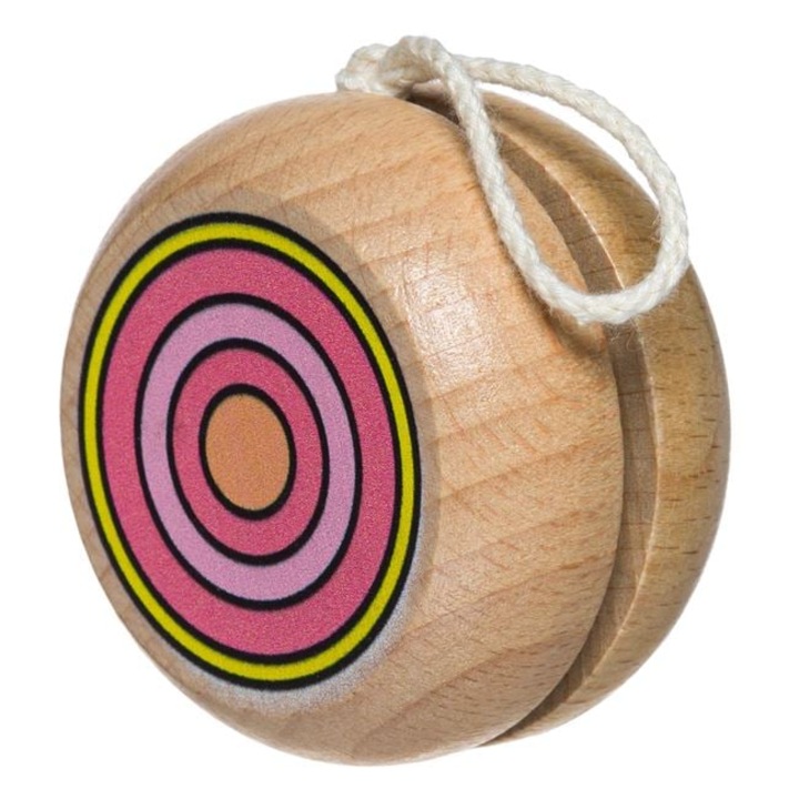 Yo-Yo din Lemn, Zanox, Cercuri Colorate, 5x3.5cm