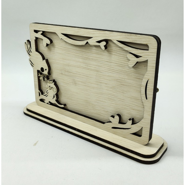 Rama Foto Lemn Natur 10 cm x 15 cm Model VRABIUTE