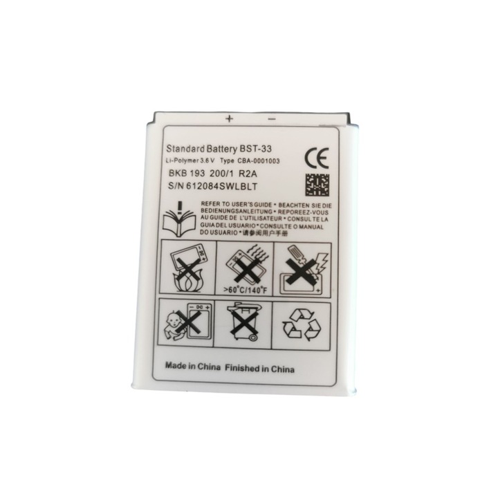 Baterie BST-33, Compatibila cu Sony Ericsson K550, Sony Ericsson K800, Sony Ericsson P1, Sony Ericsson P990I, Sony Ericsson S500I 1150mAh