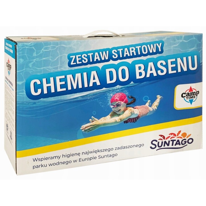 Set start-up 5 produse pentru intretinerea piscinei, Camp Time, dezinfectie apa