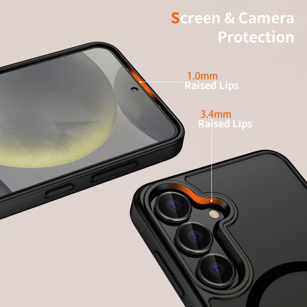 Husa TECH-PROTECT MAGMAT MagSafe compatibila cu Xiaomi Poco F7 5G Black/Clear