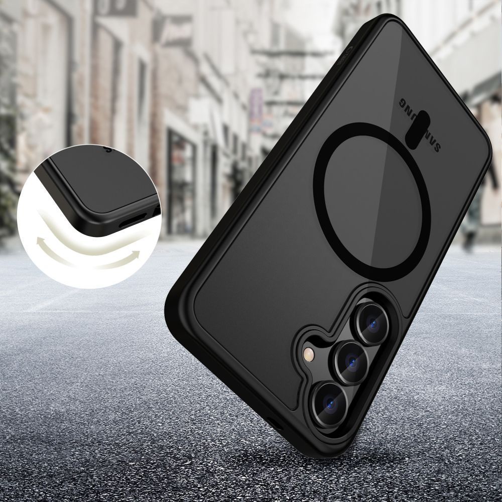 Husa TECH-PROTECT MAGMAT MagSafe compatibila cu Xiaomi Poco F7 5G Black/Clear