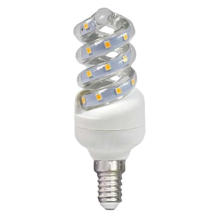 Bec LED Spirala E14 9W HCT STYLE, 3200K, 720 lm, Echivalent 70W, Durata de Viata 30.000h