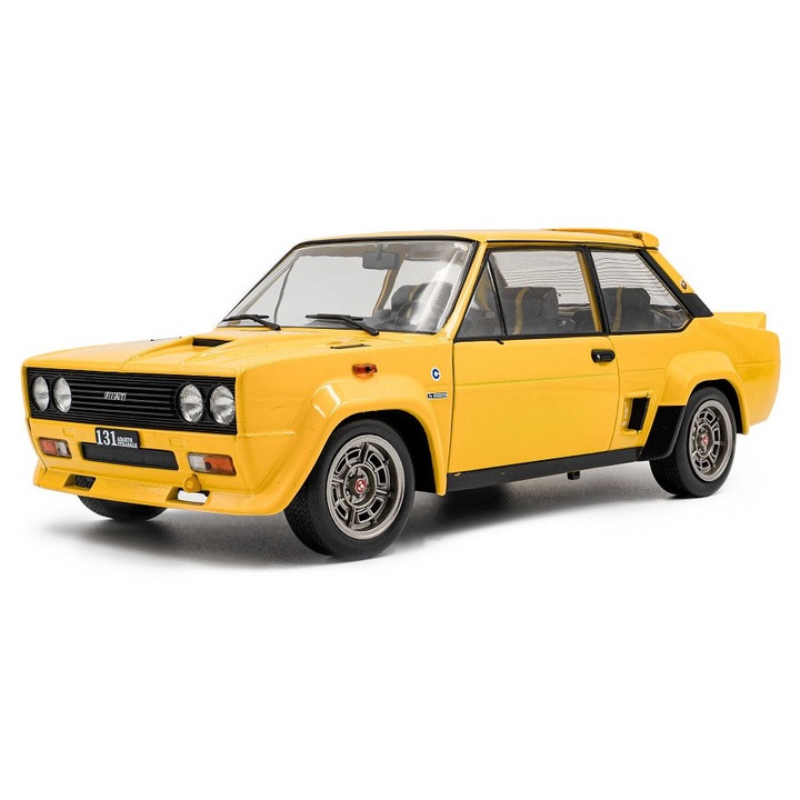 Fiat 131 Abarth 1/18 autómodell, 1980, Solido, Sárga