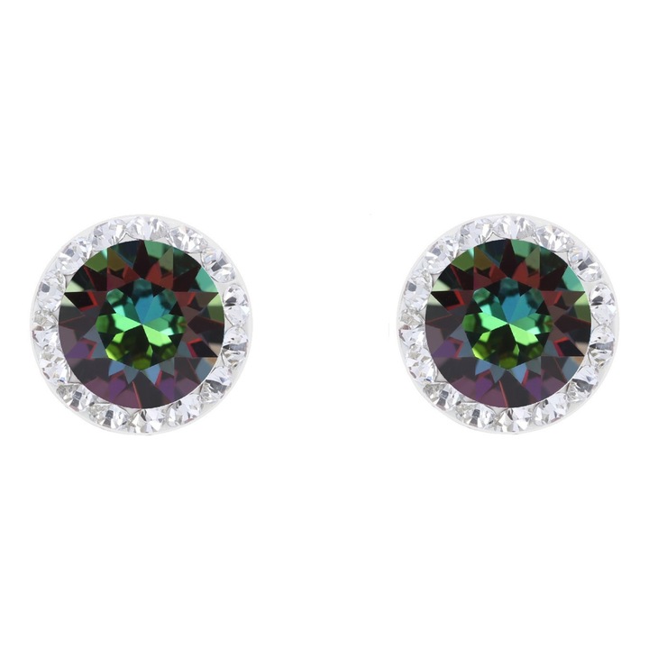 Cercei argint 9 mm, Vitrail Medium, Crystal