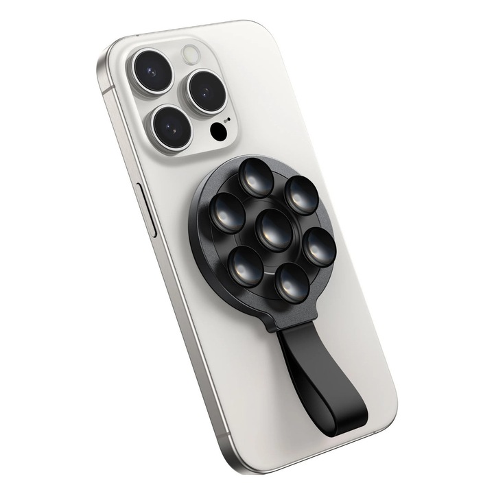 Suport MagSafe JOYROOM JR‑ZS393, Ventuze + Mag­netic, Compatibil 4.7‑7″, Negru