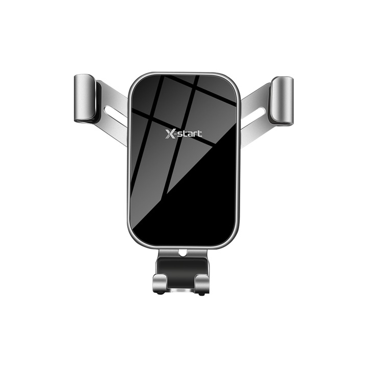 Suport auto gravitational, X-Start ZJ-014 – brate metalice, rotatie 360°, Negru-Argintiu