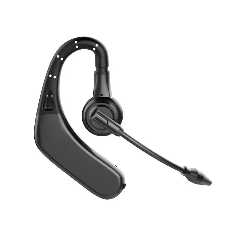 Casti wireless, Bluetooth 5.0, design cu ureche, negru, in-ear, durata ...