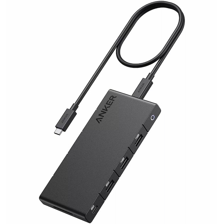 USB хъб Anker 364 10-в-1, 100W захранване, USB-C Dual 4K HDMI, 1 Gbps Ethernet, Порт за SD карта