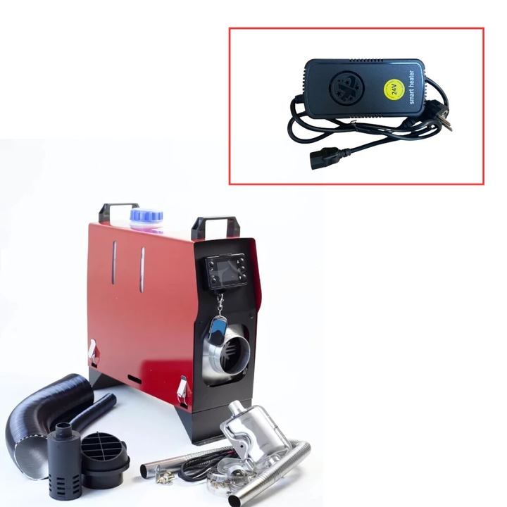 Hordozható fűtőtest Smart Heater 8kw, 12v/24v és 220V, alumínium ház, méretek 42x16x42cm