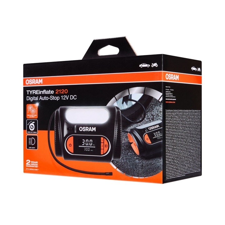 Compresor digital OSRAM TYREinflate OTI2120