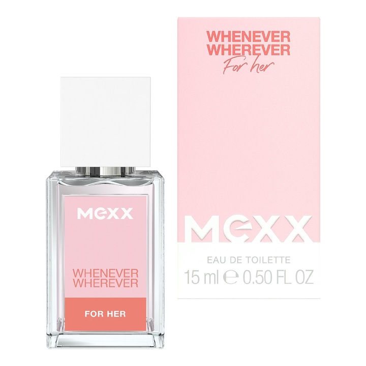 Mexx Whenever Wherever női parfüm, 15 ml, virágok és gyümölcsök, citrus aroma