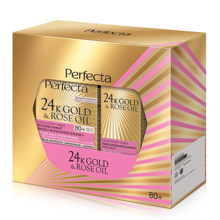 Dax 24K arany és rózsaolaj ajándékszett (nappali és éjszakai krém 80+ 50ml & szemkörnyékápoló krém 15ml)