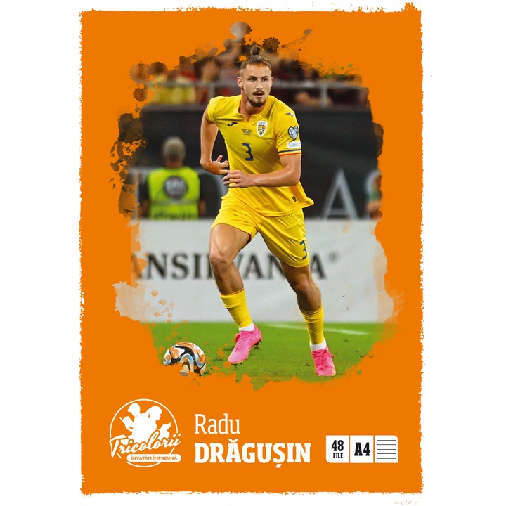 Caiet dictando A4, Carturesti, 48 file, portocaliu