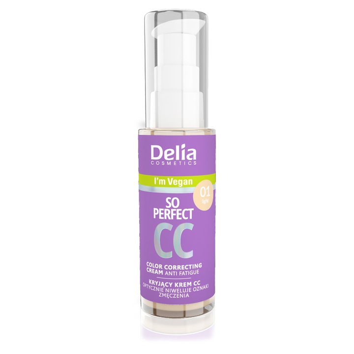 CC Cream Delia, So Perfect, SPF 30, 01 Light, 30ml