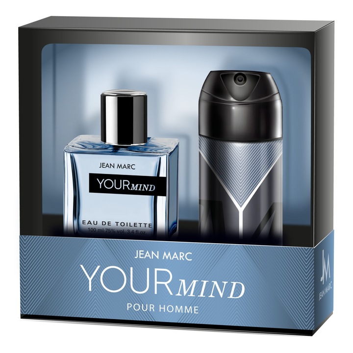 Set cadou barbati, Jean Marc Your Mind, apa de toaleta 100 ml, deodorant 150 ml