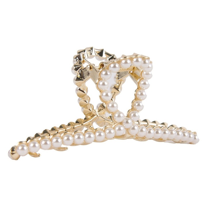 Cleste de par aurie Donegal, decorat cu perle, 10x5cm