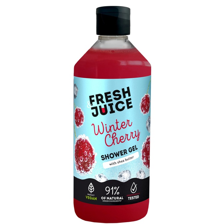 Fresh Juice tusfürdő, 473 ml, cseresznye ízű, shea vajjal