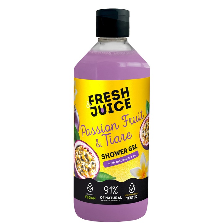 Fresh Juice tusfürdő, maracuja, 473 ml, hidratáló, virágos illat