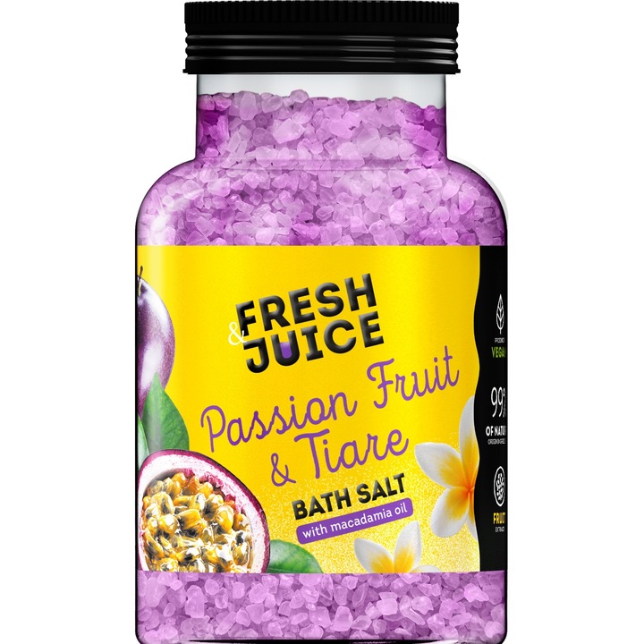 Sare de baie cu fructul pasiunii si tiare 700 g