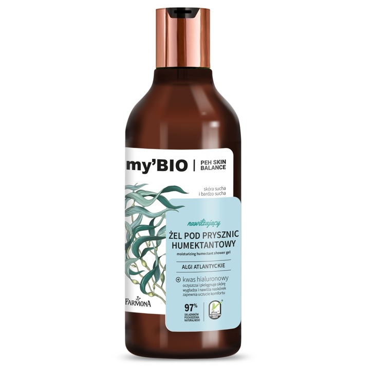 Farmona hidratáló tusfürdő, my'Bio, atlanti algával, 500ml