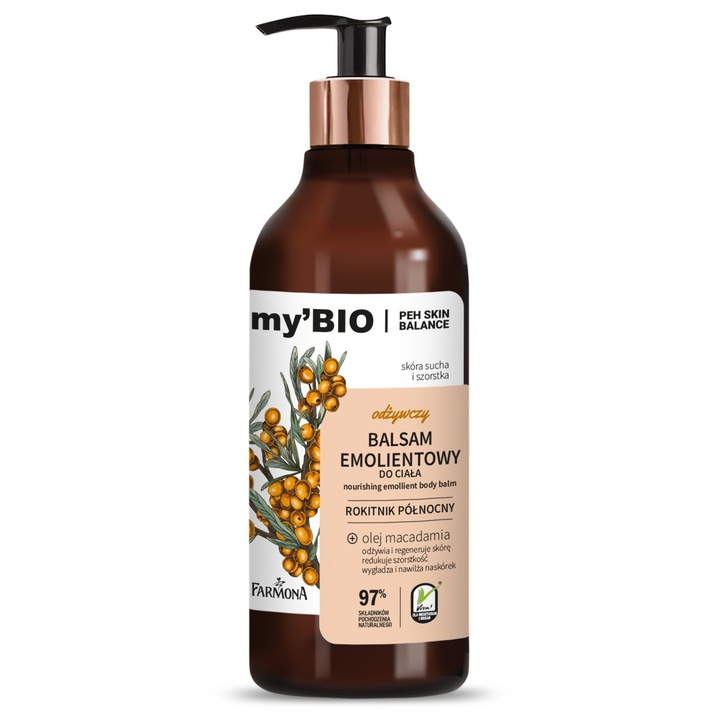 Farmona bőrpuhító testbalzsam, my'Bio, homoktövissel, 400ml