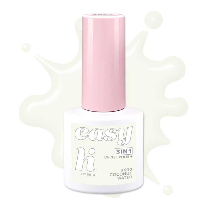 Oja HI HYBRID nr. 600 Coconut Water, 5 ml, alb cocos, 3 in 1