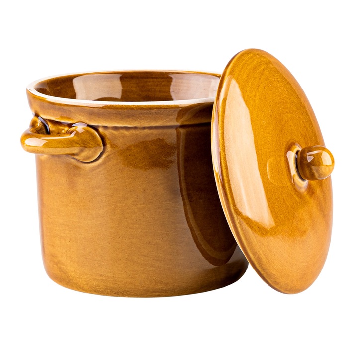 Recipient Ceramic, Super Butelki, Ceramica, Calitate superioara, Durabil, 1 Compartiment Principal, Compatibil Cu Cuptorul, 17 x 11.5 x 2 cm, Miere