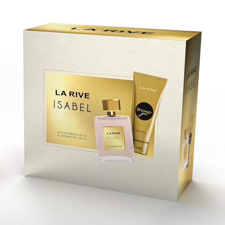 La Rive Isabel EDP 100ml parfüm szett + 100ml tusfürdő, virágos jegyek, vanília, többszínű
