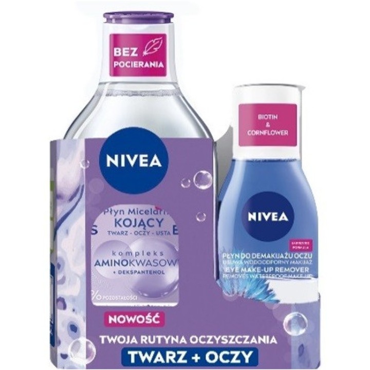 NIVEA Duopack Set Apa Micelara 400 ml + Demachiant Ochi 125 ml