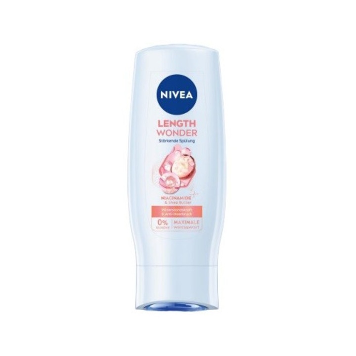 Nivea Length Wonder hajbalzsam, 200 ml, fény és simaság