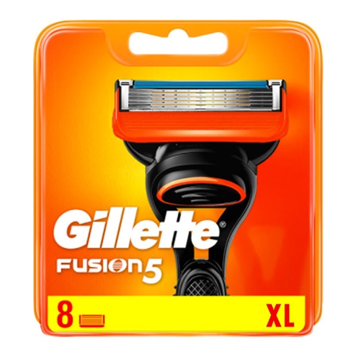 Set 8 cartușe schimb Gillette Fusion5, 5 lame, bandă hidratantă, pentru bărbați