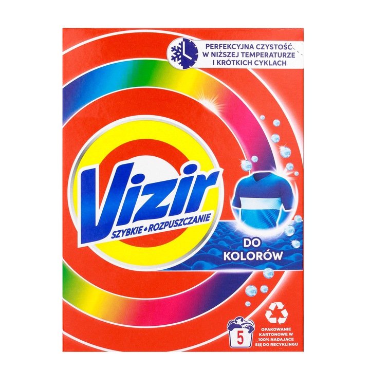 Vizir Procter mosószer, 275 g, 5 mosásra, fokozott színvédelem, finom formula